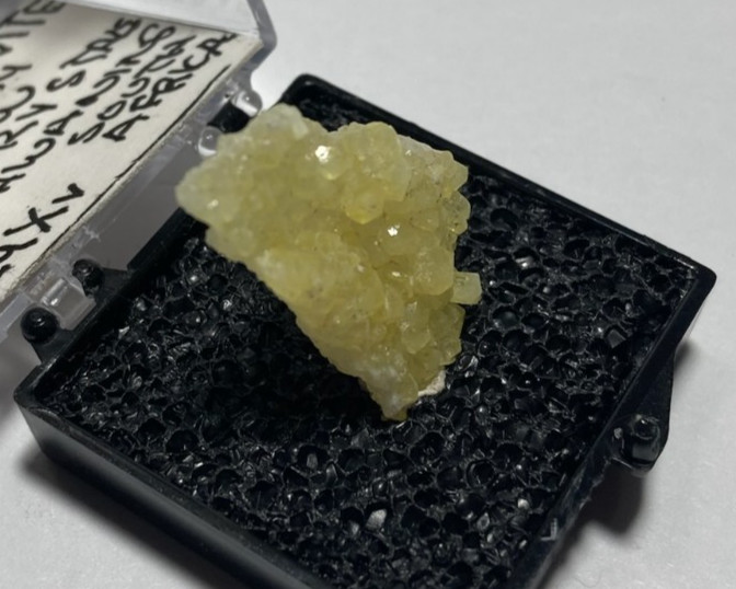 Sturmanite gemmy yellow crystals Thumbnail from South Africa