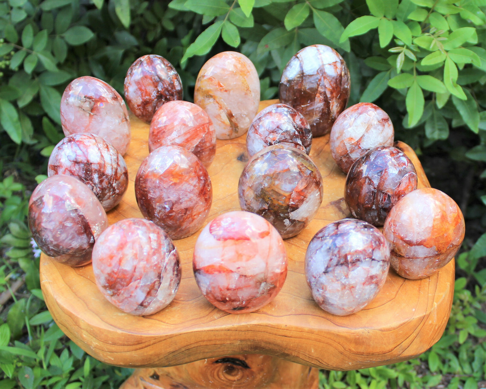 Hematoid Quartz Freeform – Free Standing Display Specimens, Polished Fire Quartz