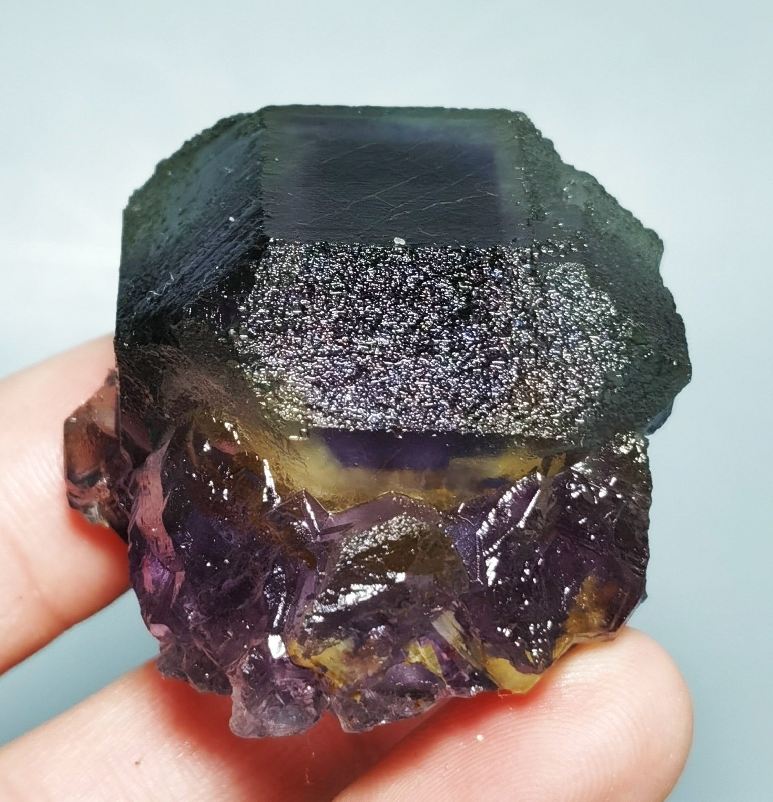 Natural Transparent Purple Window Fluorite Mineral Specimen China
