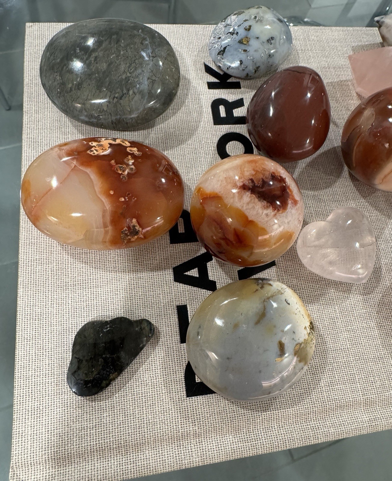 Mixed Polished Crystal & Mineral Lot – Spheres, Palm Stones, Hearts, Points