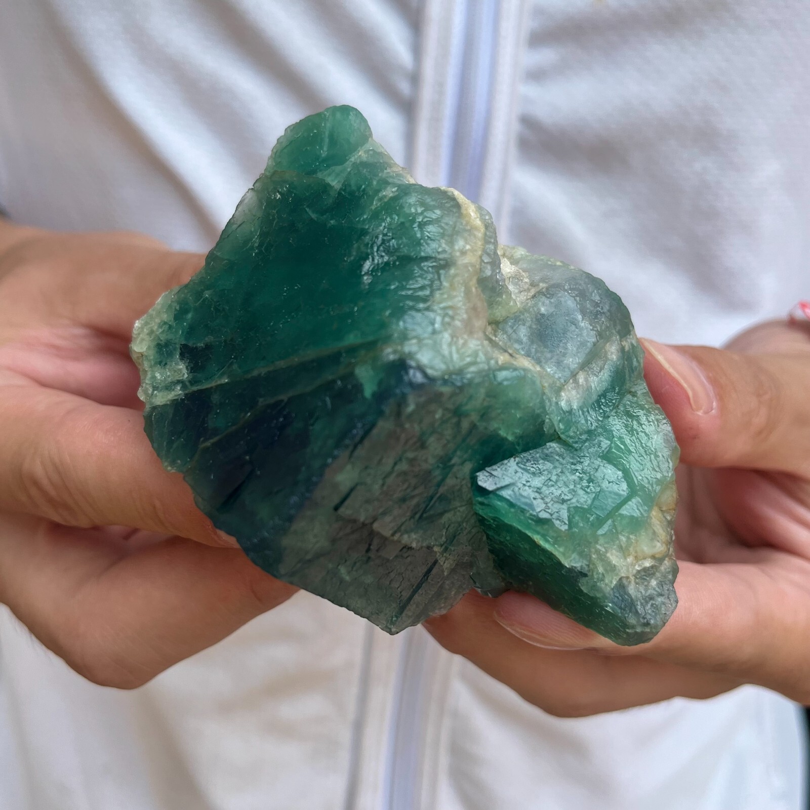 340g NATURAL Green Cube FLUORITE Quartz Crystal Cluster Mineral Specimen