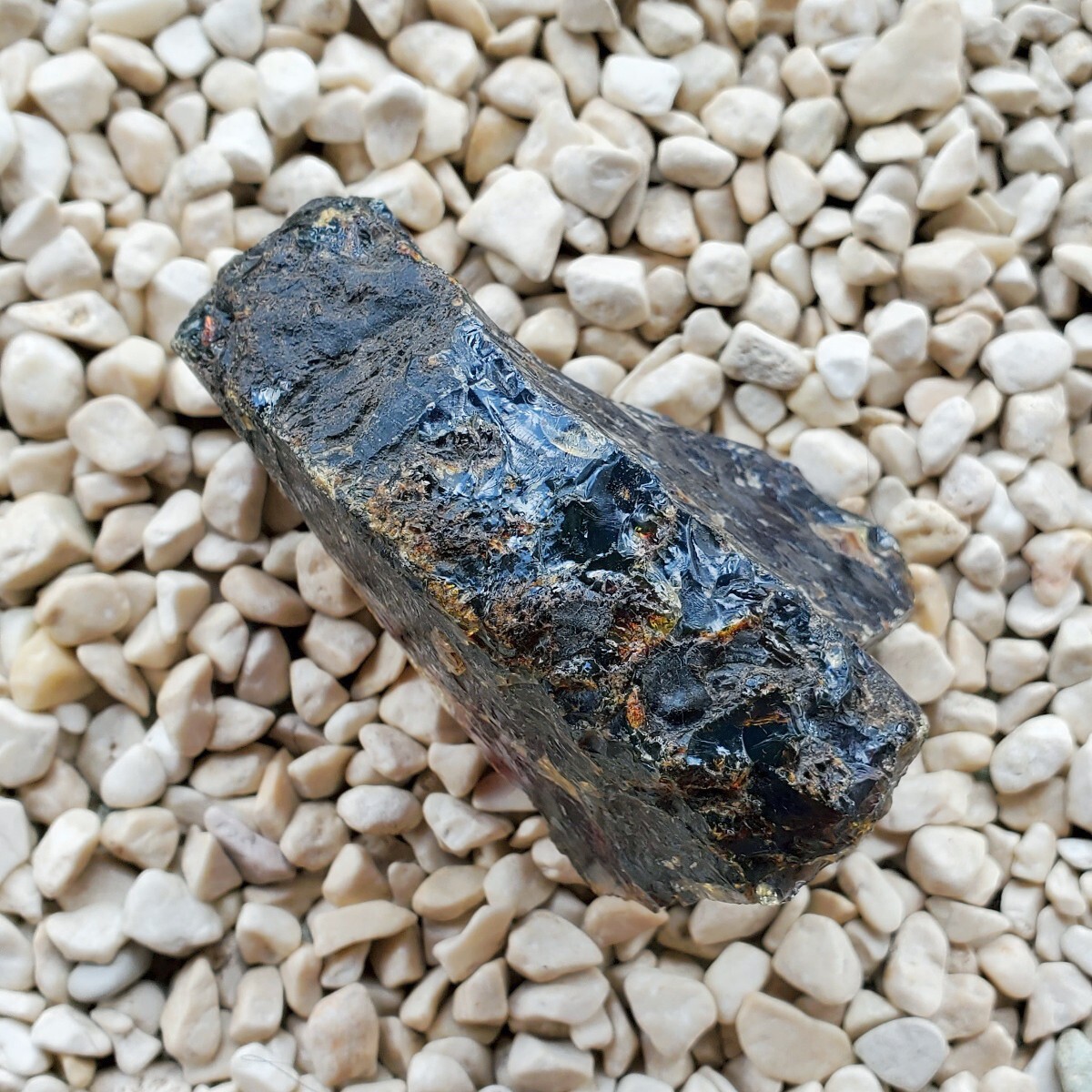 125 Grams Sumatran Blue Amber Rough #164