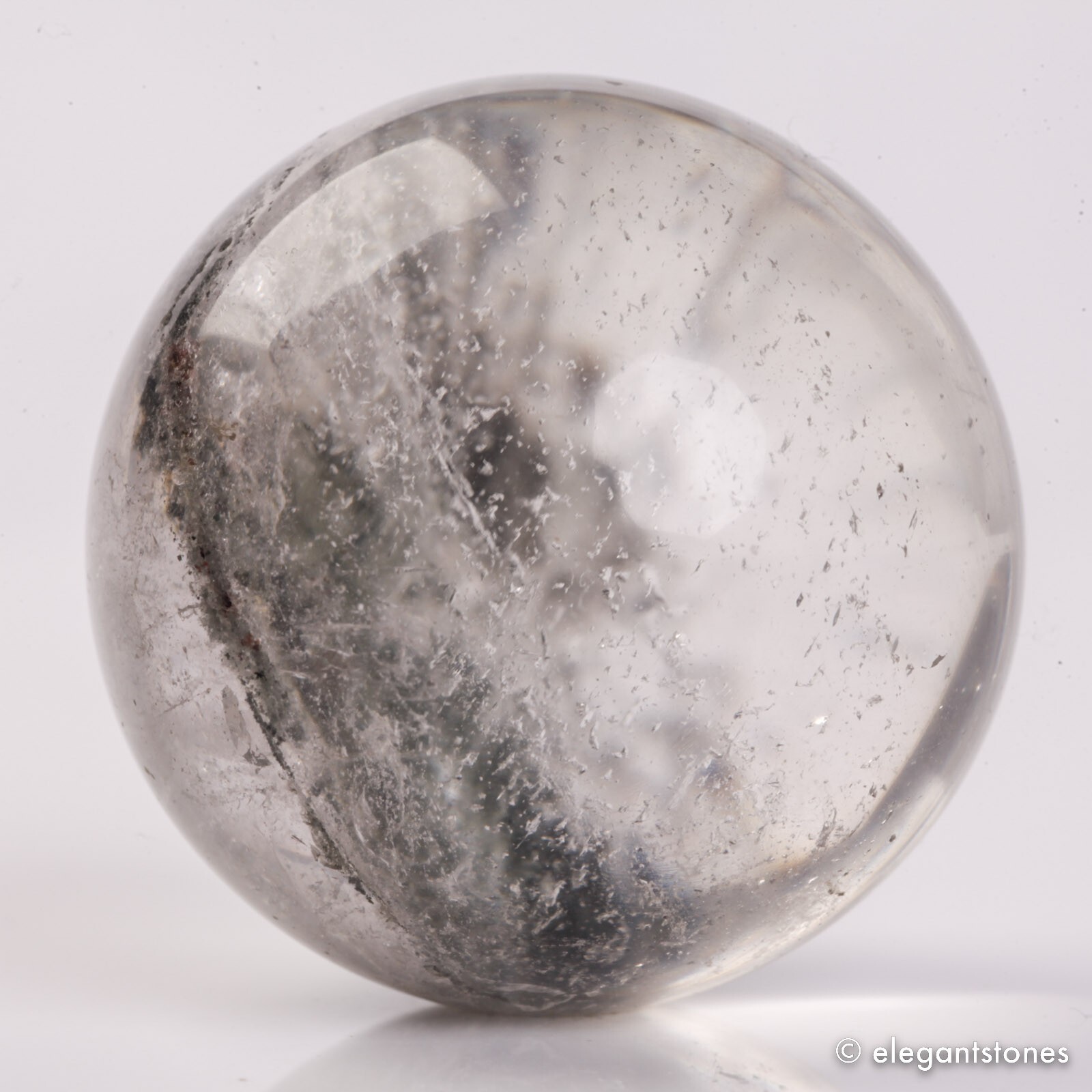 67g36mm Natural Garden/Phantom/Ghost/Lodolite Quartz Crystal Sphere Healing Ball