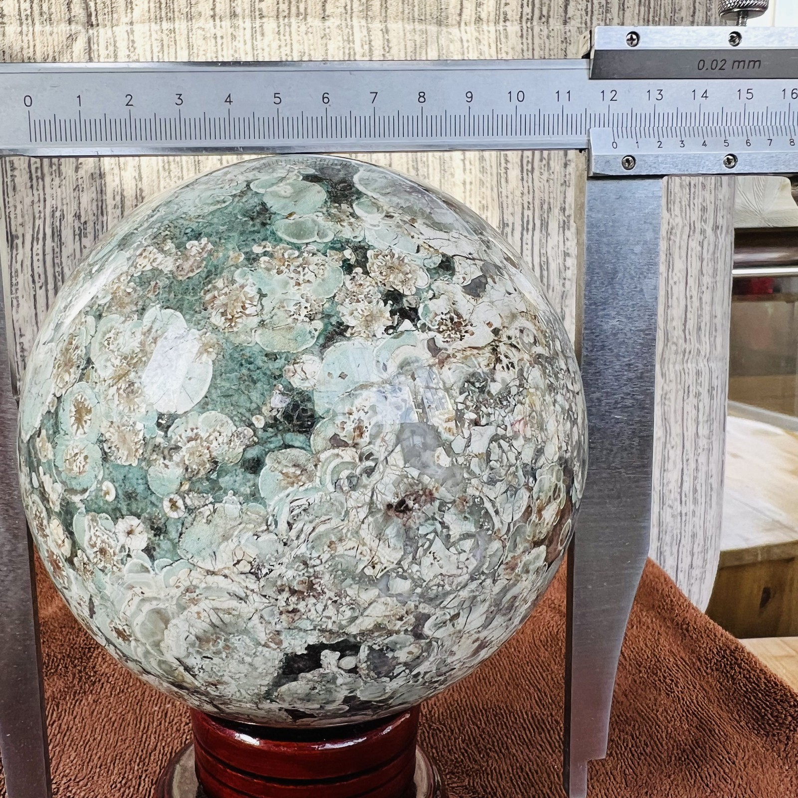 5LB Natural Green Cherry Blossom Agate Sphere quartz crystal Healing