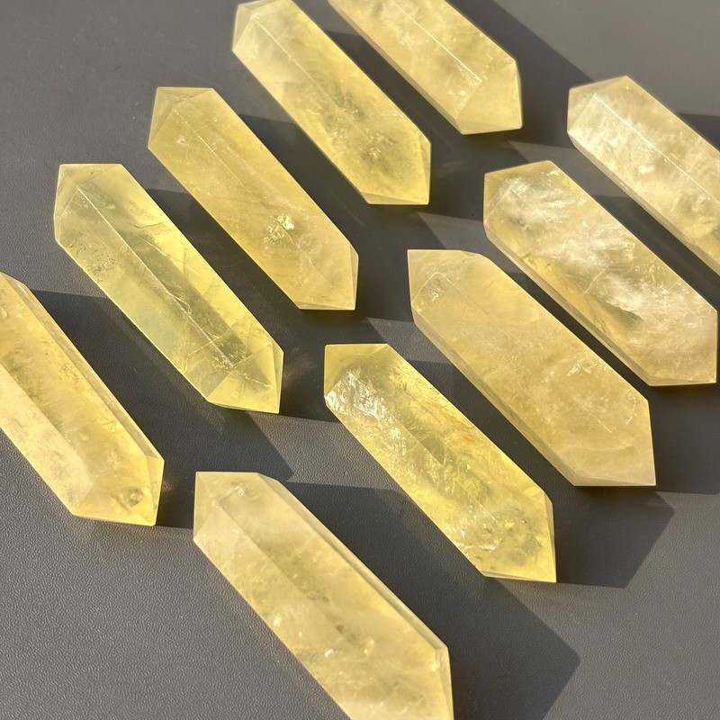 10pcs Stunning Citrine Crystal DT Point Double Terminated Citrine Point Wands