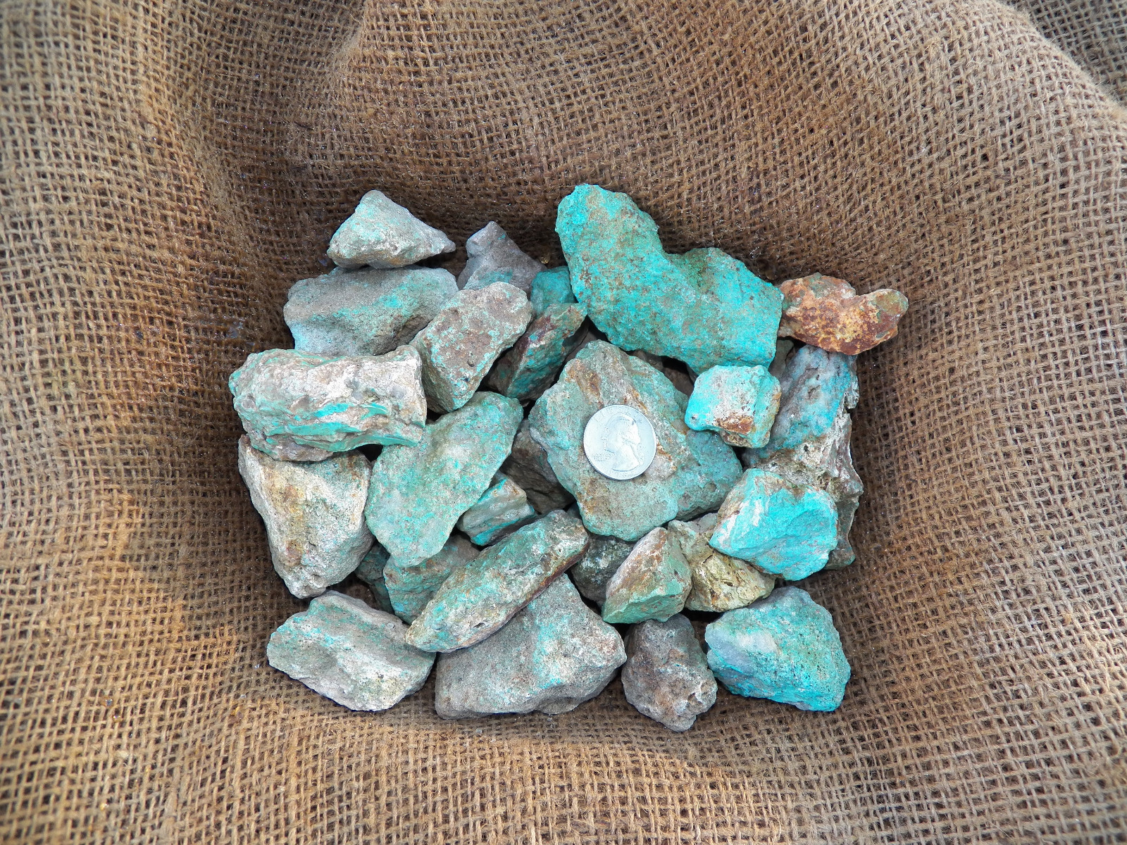 1000 Carat Lots of Natural Turquoise Rough (Not Stabilized) + a Free Gemstone