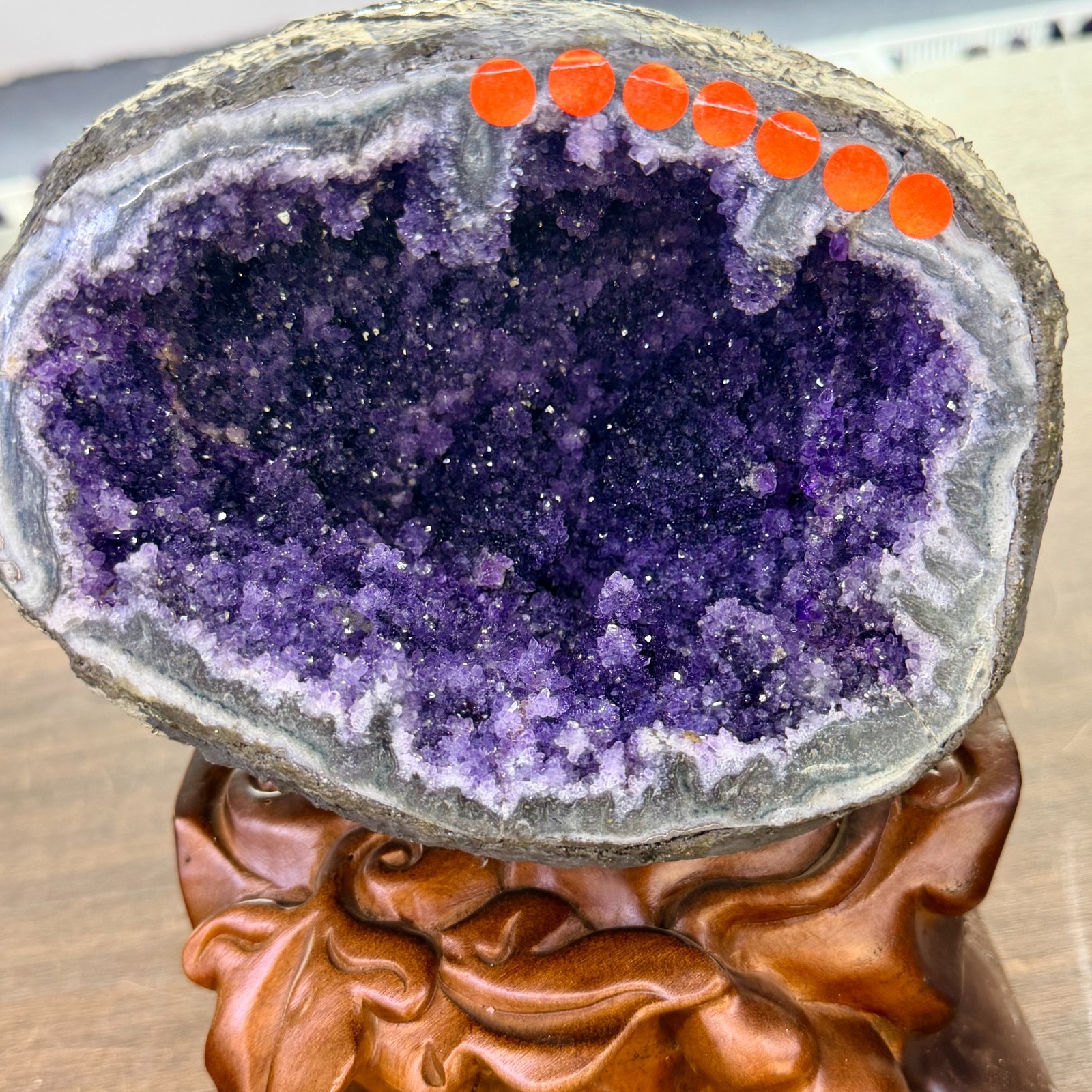 11.22lb Natural Amethyst Treasure Basin Quartz Geode Cluster Healing Decoration