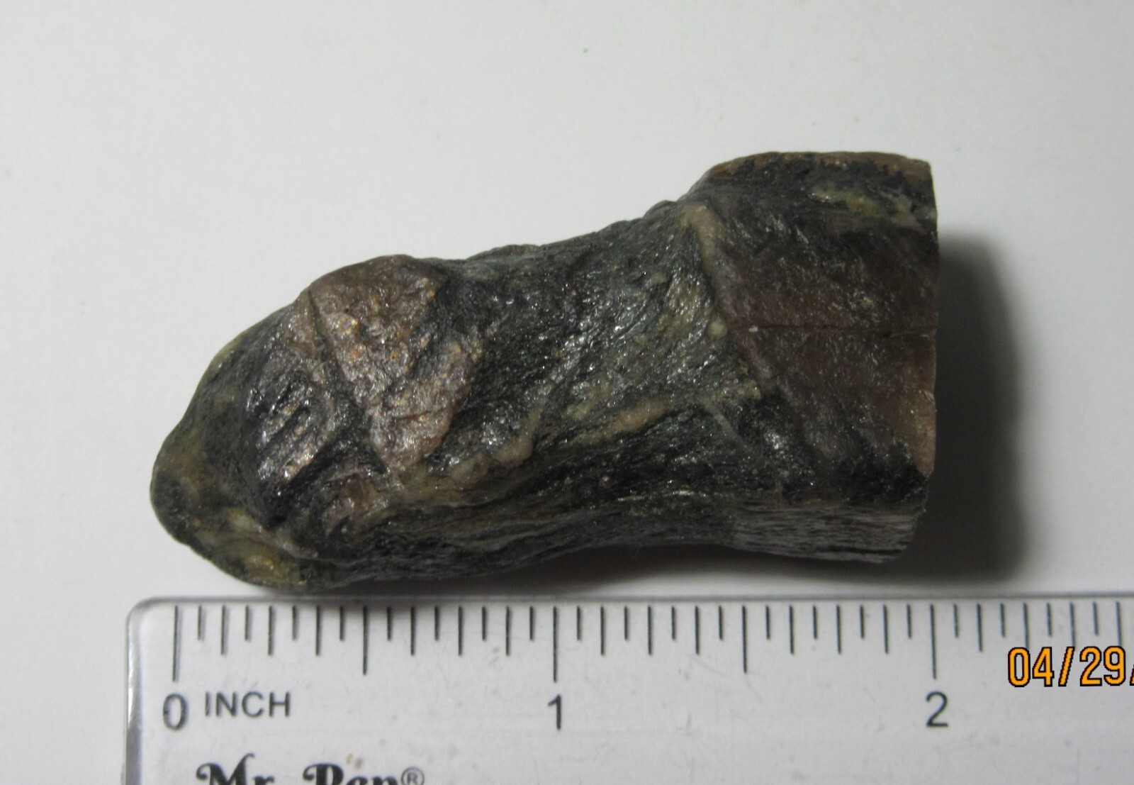 Agate Tourmaline Chiastolite 1 15/16″ Mineral Collectible with Pouch ATC-1-10