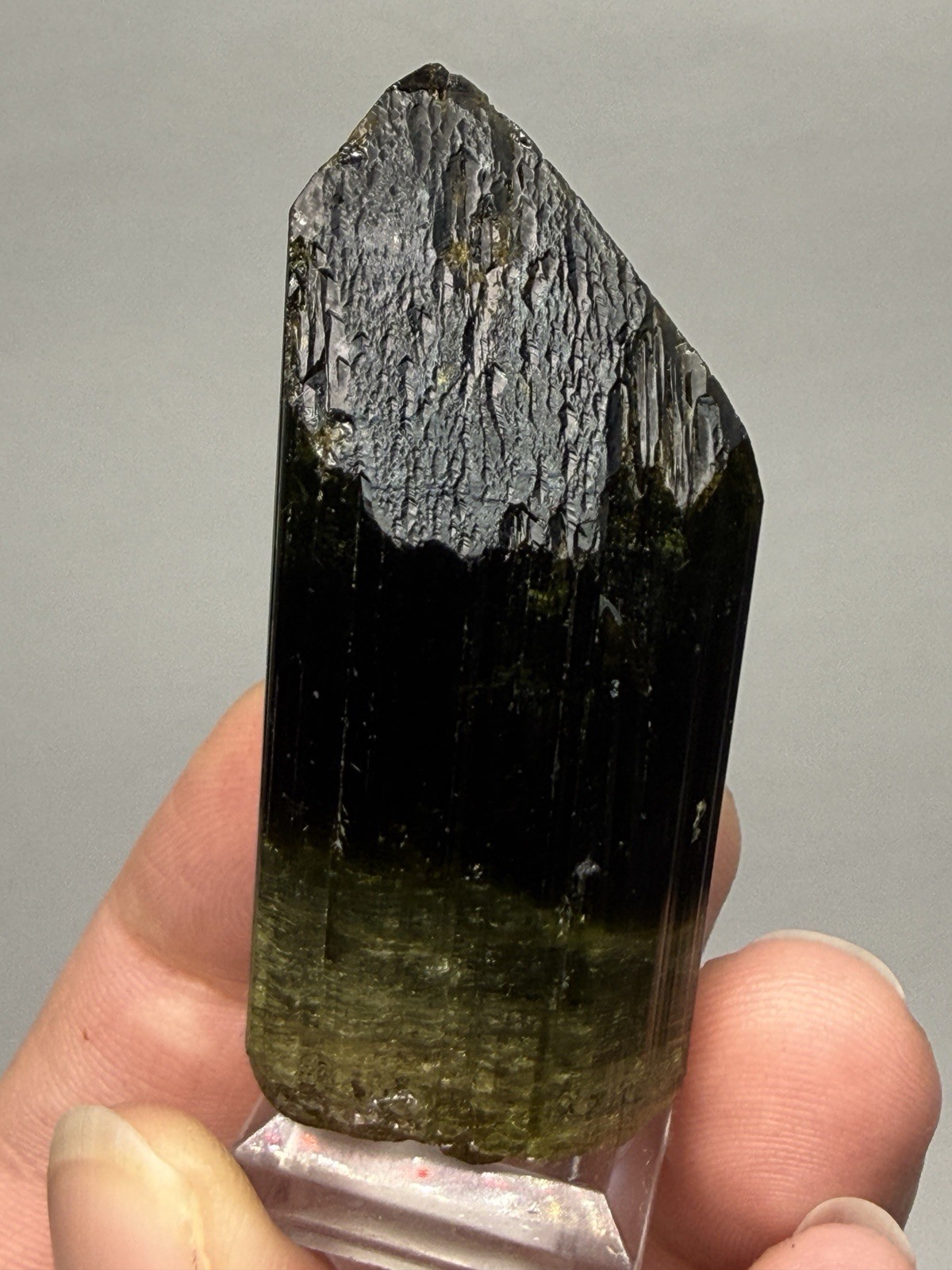 Naturally Faceted Green Tourmaline Gemstone Mineral Specimen | Pakistan