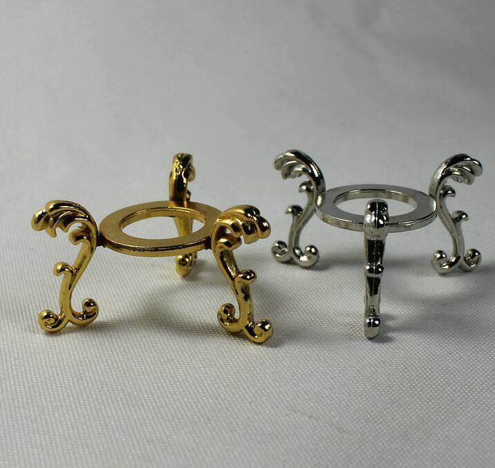 3Pcs Metal Crystal Ball Stand Tri 3 Leg Elegant Sphere Holder Multicolor