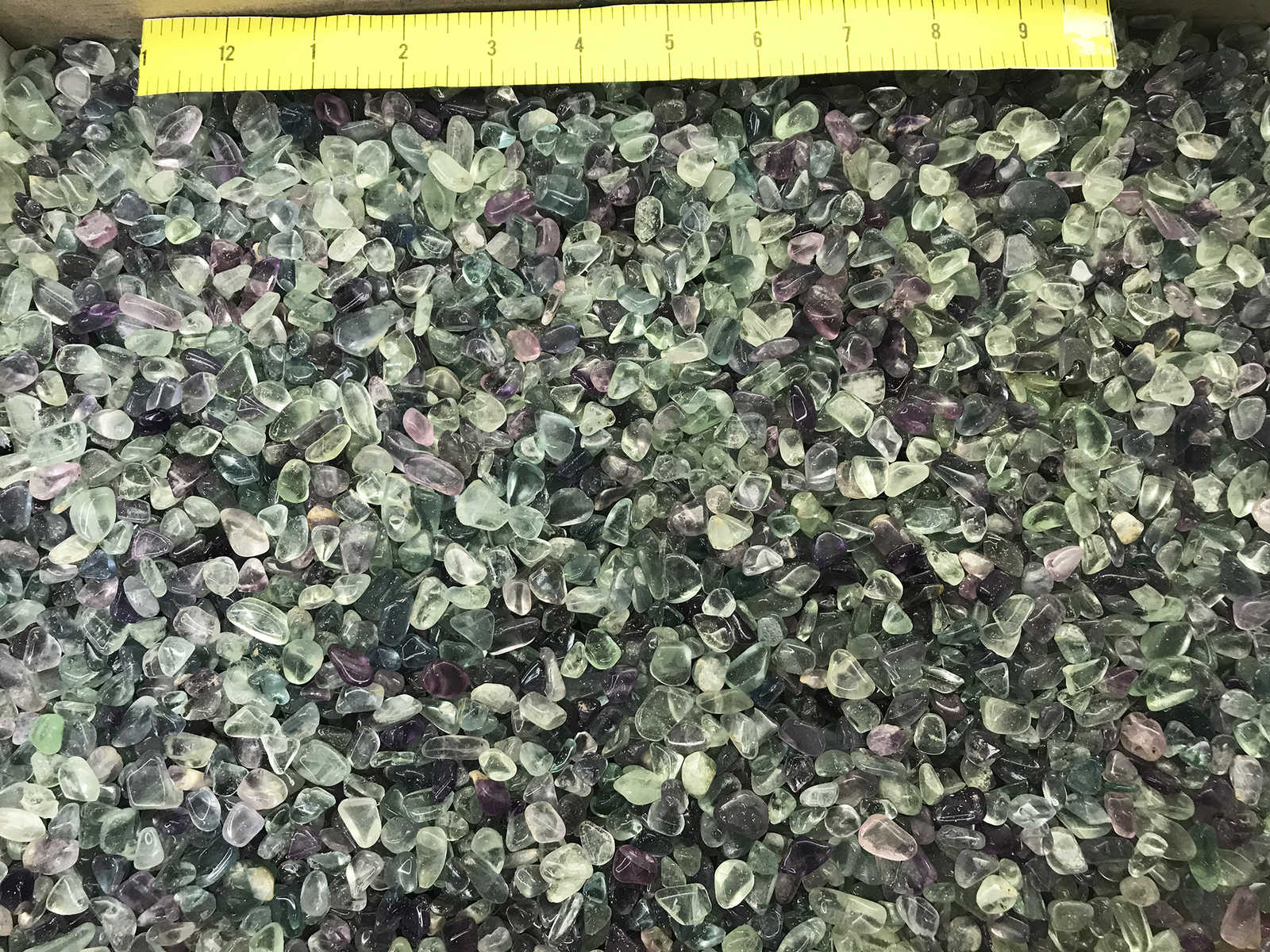 FLUORITE Mixed Colors X-Small (5/16″ to 5/8″) polished – 1 lb