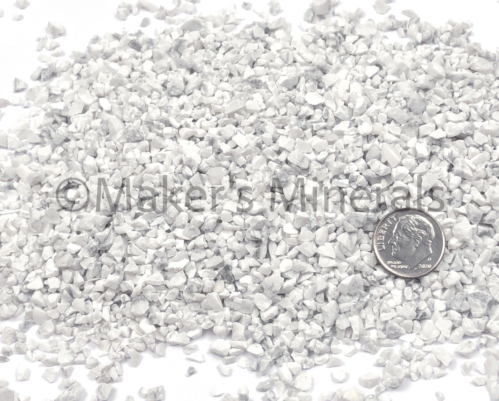 Crushed White Howlite, Gravel 4mm-2mm, Orgone, Crafts, Art, & Resin Supplies