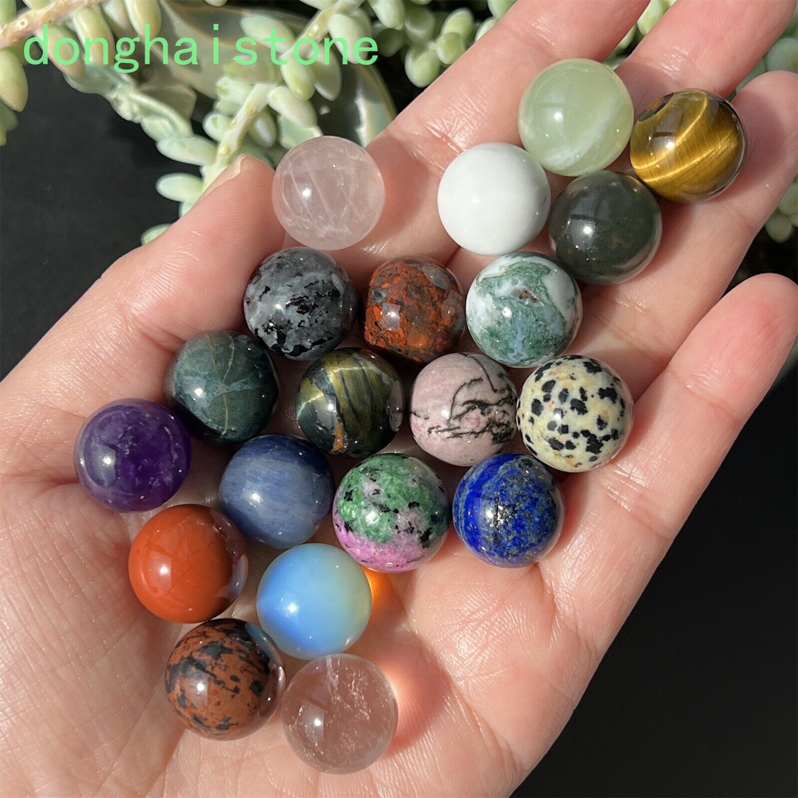 13x Wholesale Natural Mixed sphere quartz crystal ball Palm stone healing 15mm+