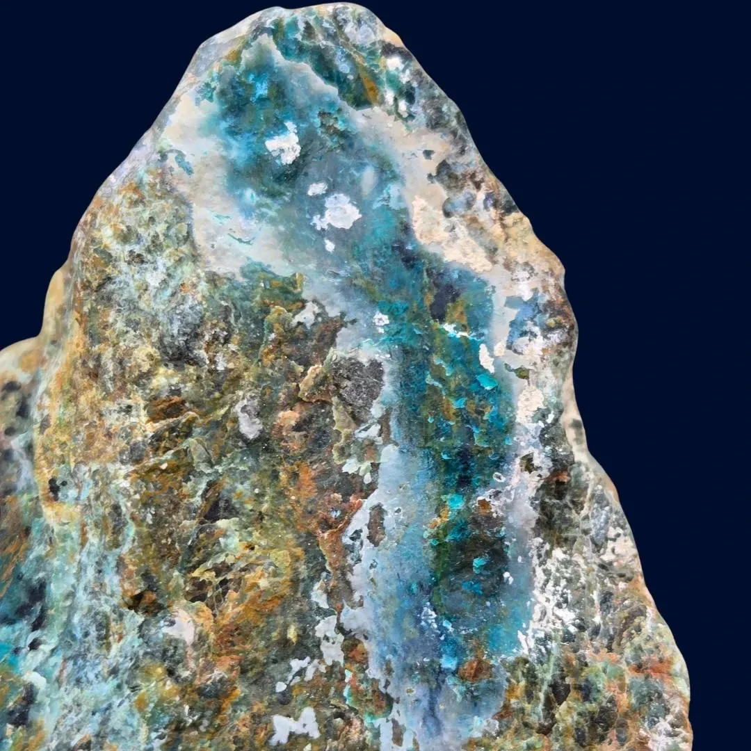 Blue Basin Mine Copper Ore 652g Chrysocolla Quartz Nevada Display Specimen