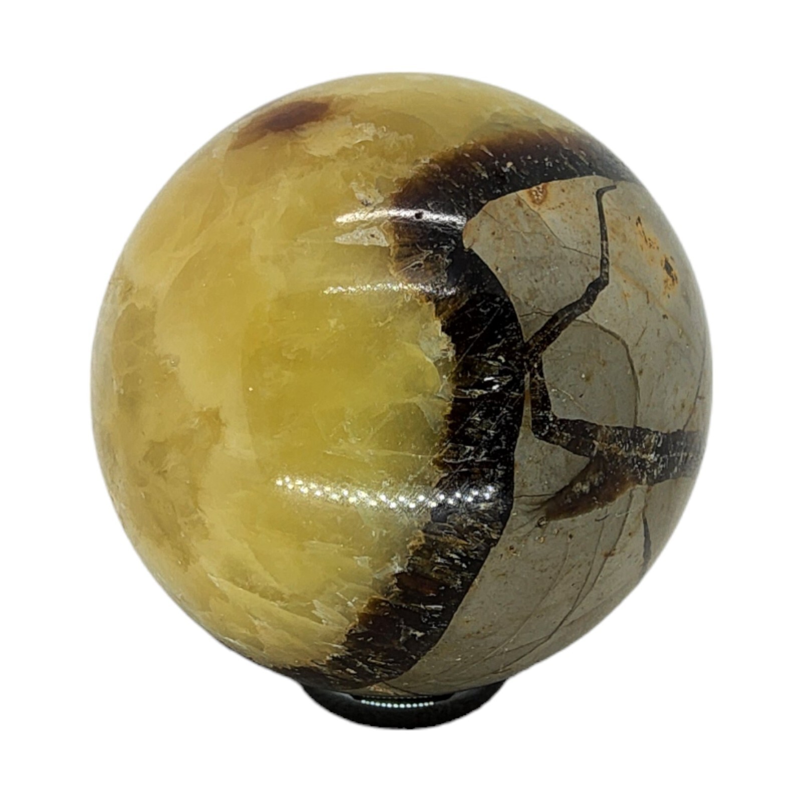 Septarian, 1 7/8 in, sphere, display specimen, #R-2724