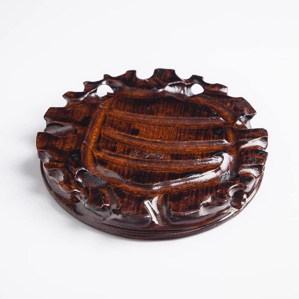 Chinese Round Wooden Rosewood Base Home Living Room Study Craft Antique Colle…