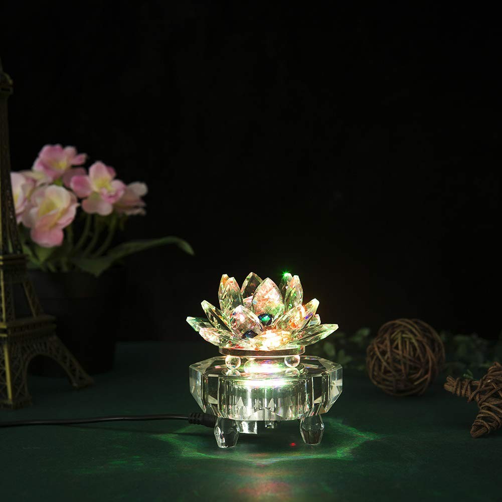 Crystal LED Light Base for 3D Display – Pedestal for Glass Art Figurines – Mu…