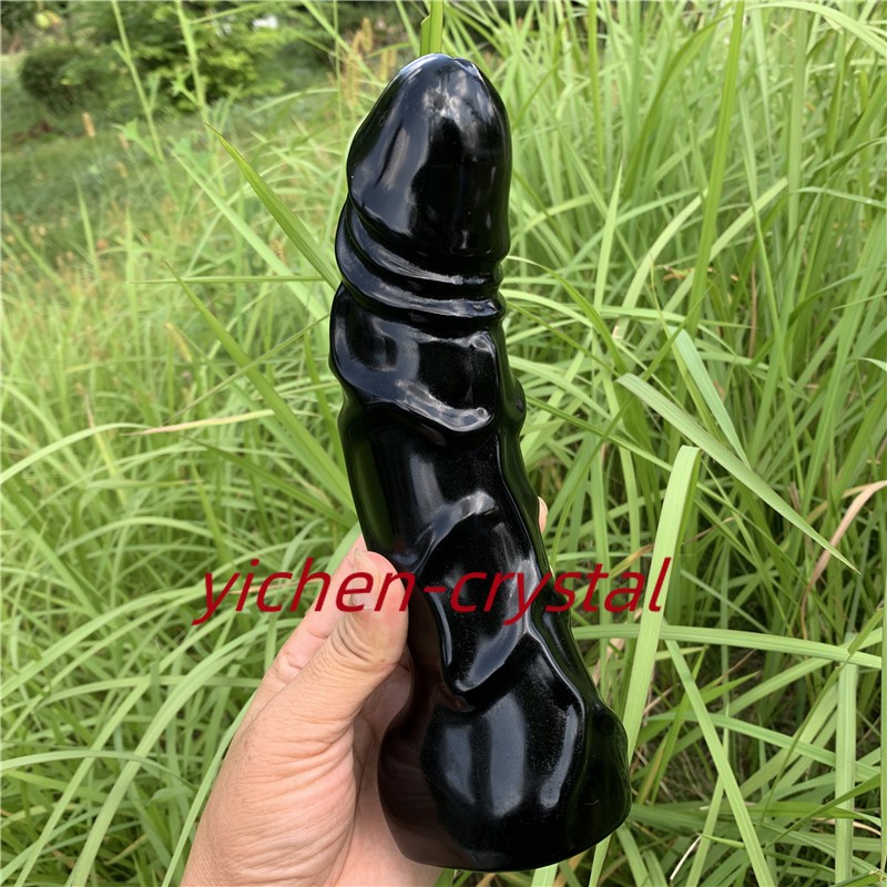 8″+ Large Natural Obsidian Quartz penis skull hand carved crystal reiki gift 1pc