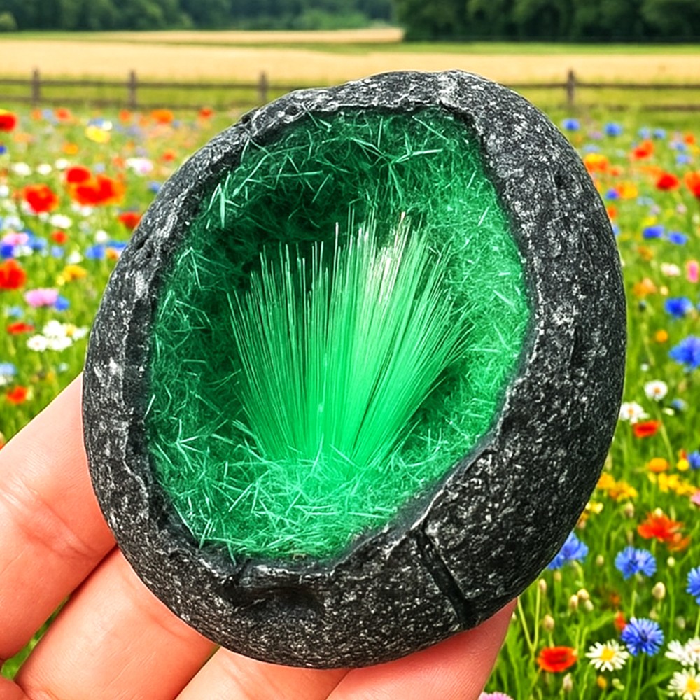 Natural Raw Magnetite Goethite Green Copper Ore Mineral Cluster Geode Specimens