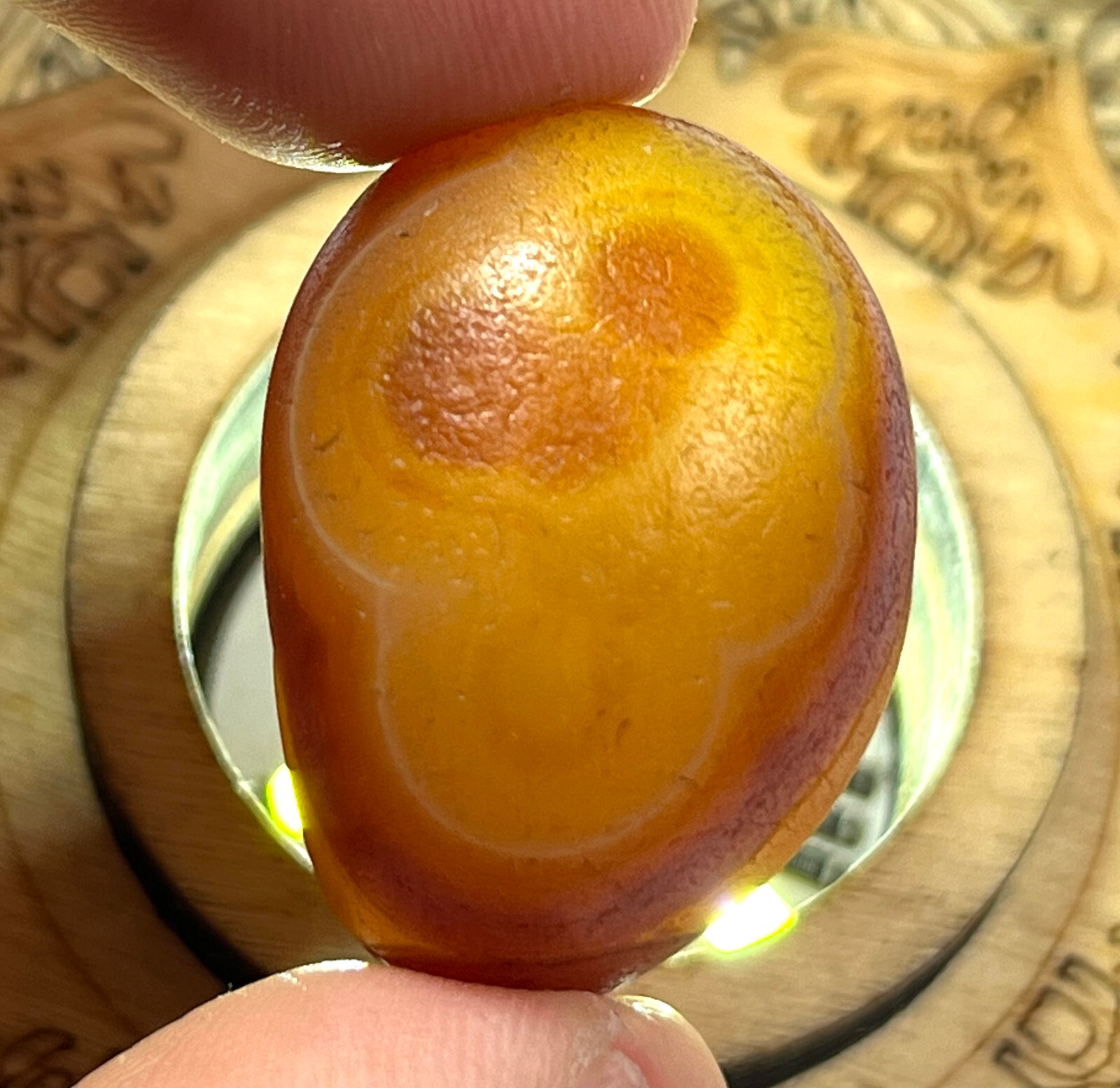 25g Bonsai Suiseki-Natural Gobi Agate Eyes Stone-Rare Stunning Viewing 5-20