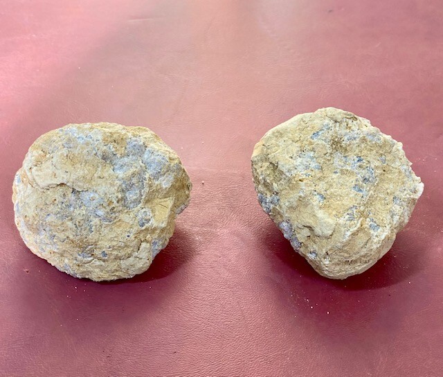 Two Unopened Natural Geode 2″ Break Your Own 280g Howe Caverns NY