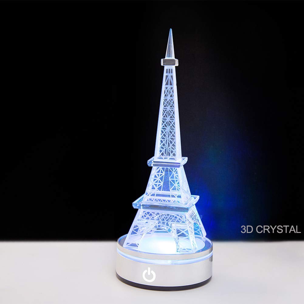 Light Base Lighted Display Stand for Crystal 3D Photo Glass Art Tumbler RGB M…