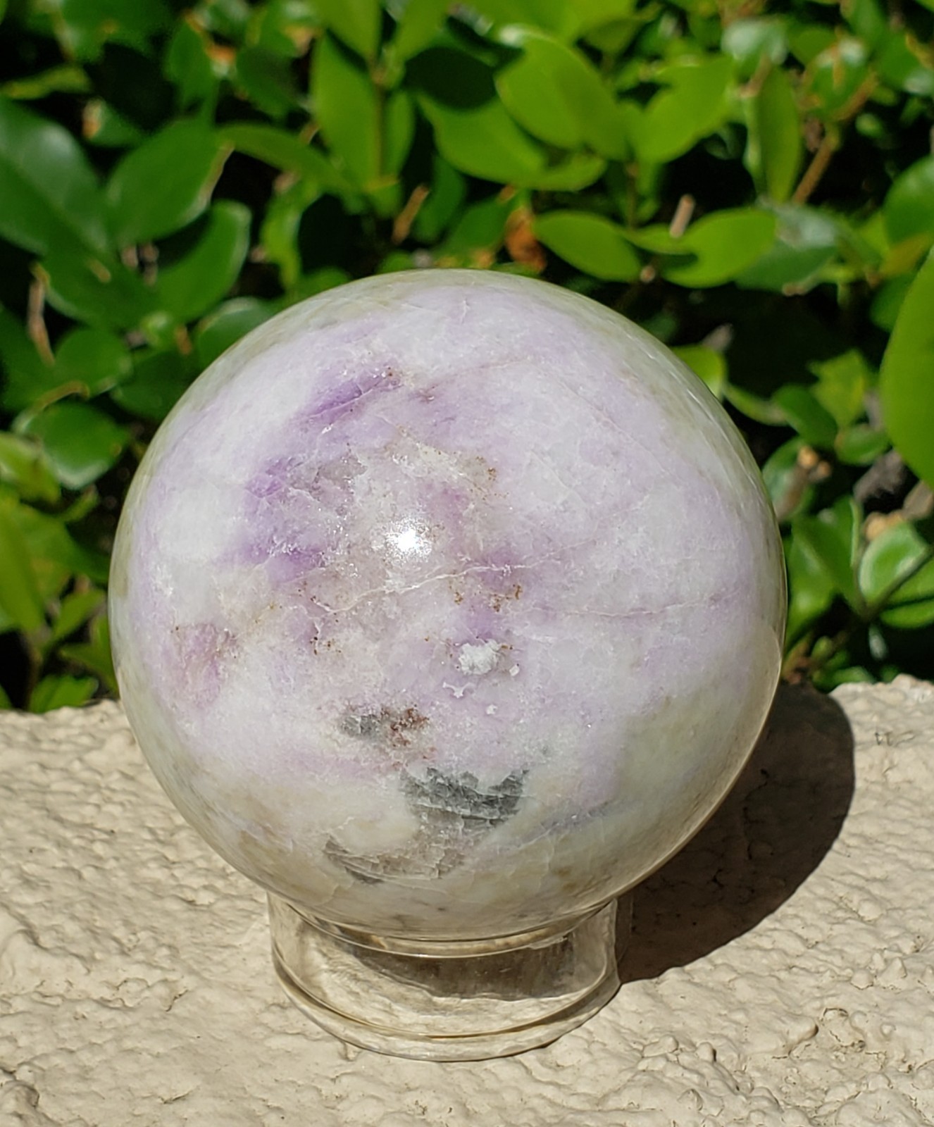 2.1″ Hackmanite Mineral Sphere Orb Ball STRONG UV, 241g or 8.5 oz