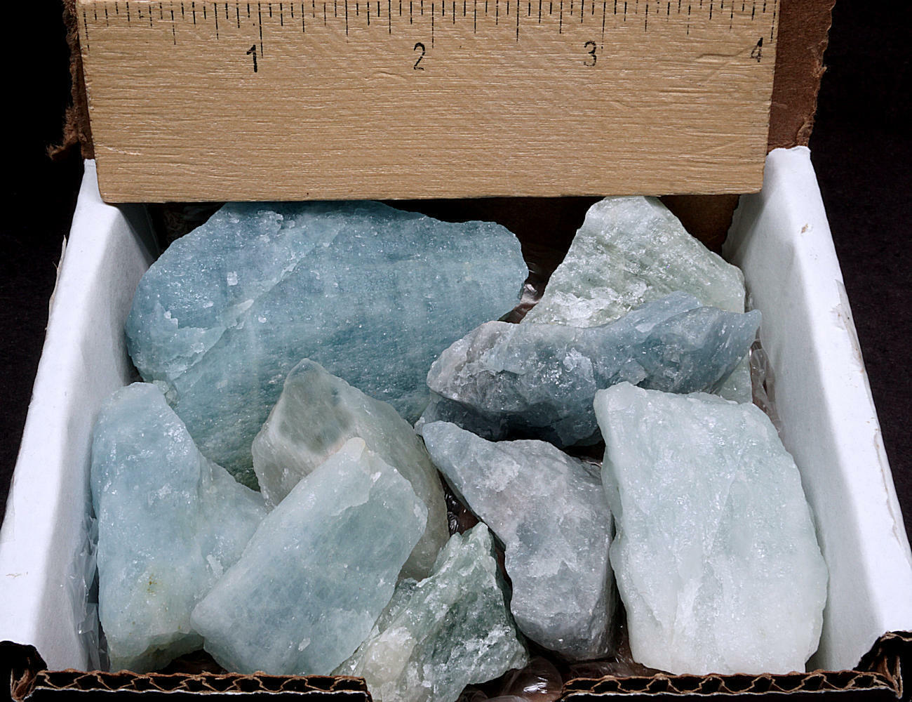 Aquamarine 1/2 Lb Box Natural Sky Blue Crystals 1st Quality Gemstone Specimens