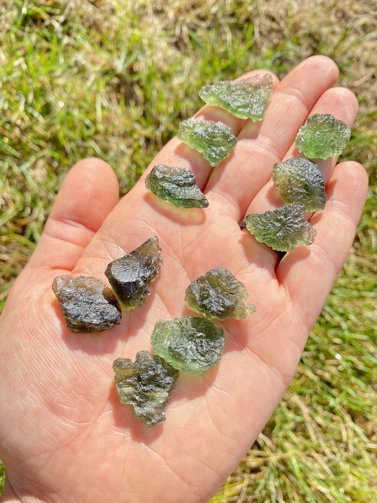 Raw Moldavite Crystal, Natural Moldavite Stone from Czech Republic