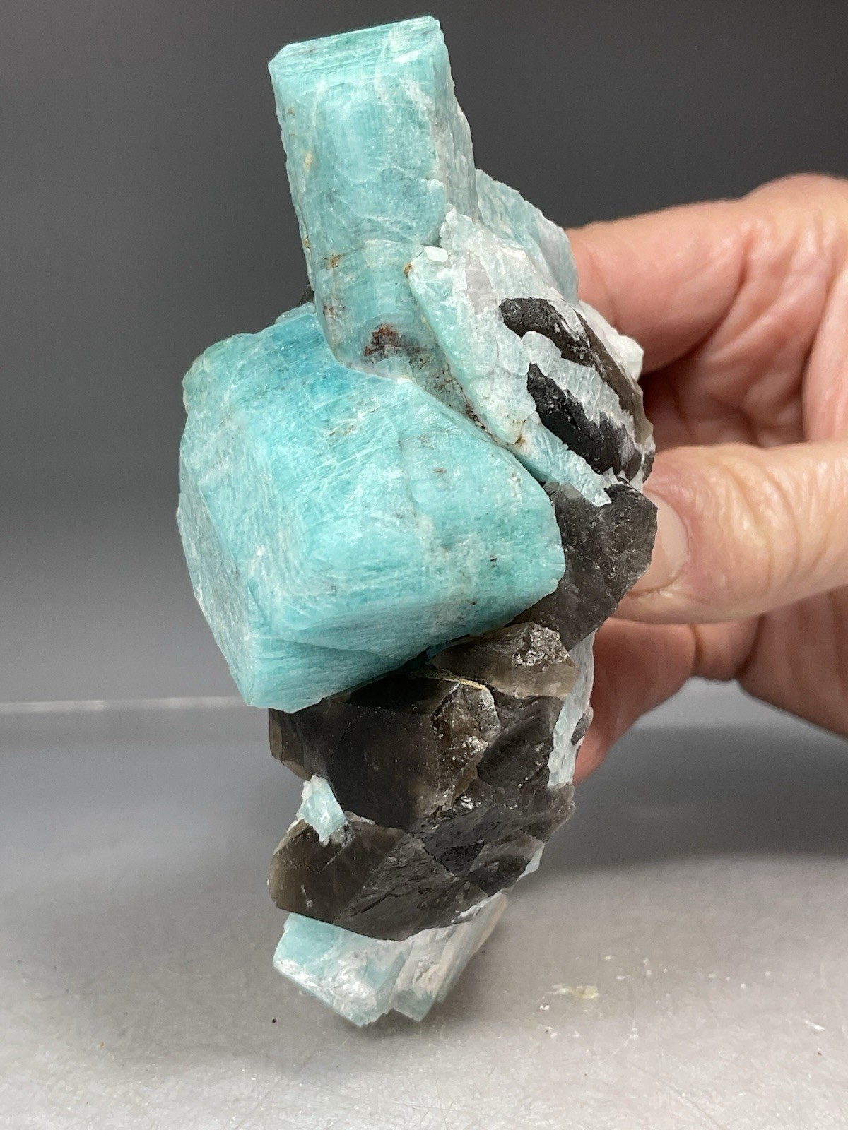 SS Rocks – Amazonite with Smoky Quartz (Lake George, Colorado) 211g