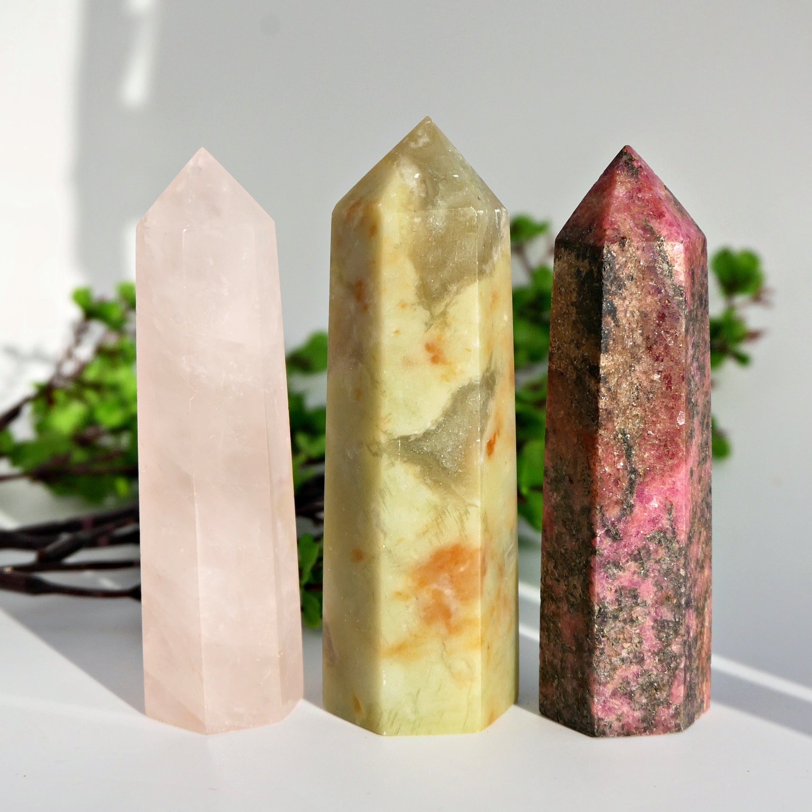 6X Taurus Birthstone Crystal Point Set Healing Stones Zodiac April May Birthday