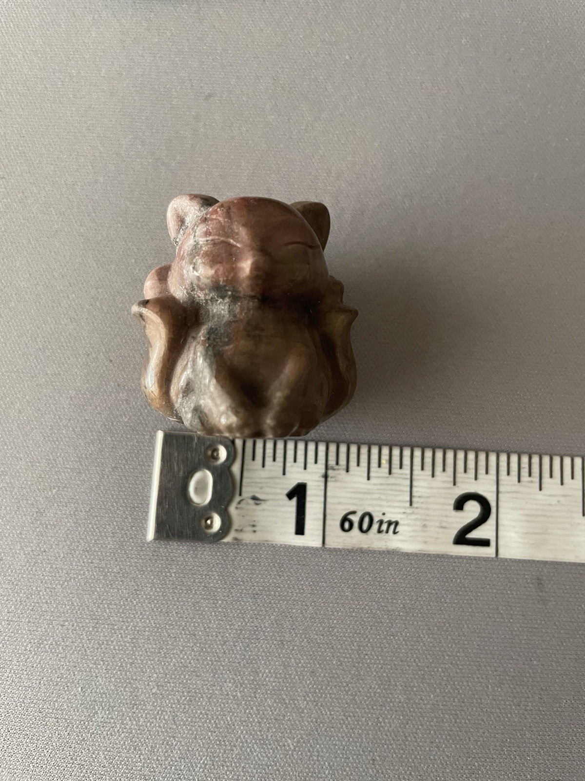 Picture Jasper Crystal/Gemstone Nine-Tailed Fox Mini Carving 47G 1 1/4″ x 1 1/4″