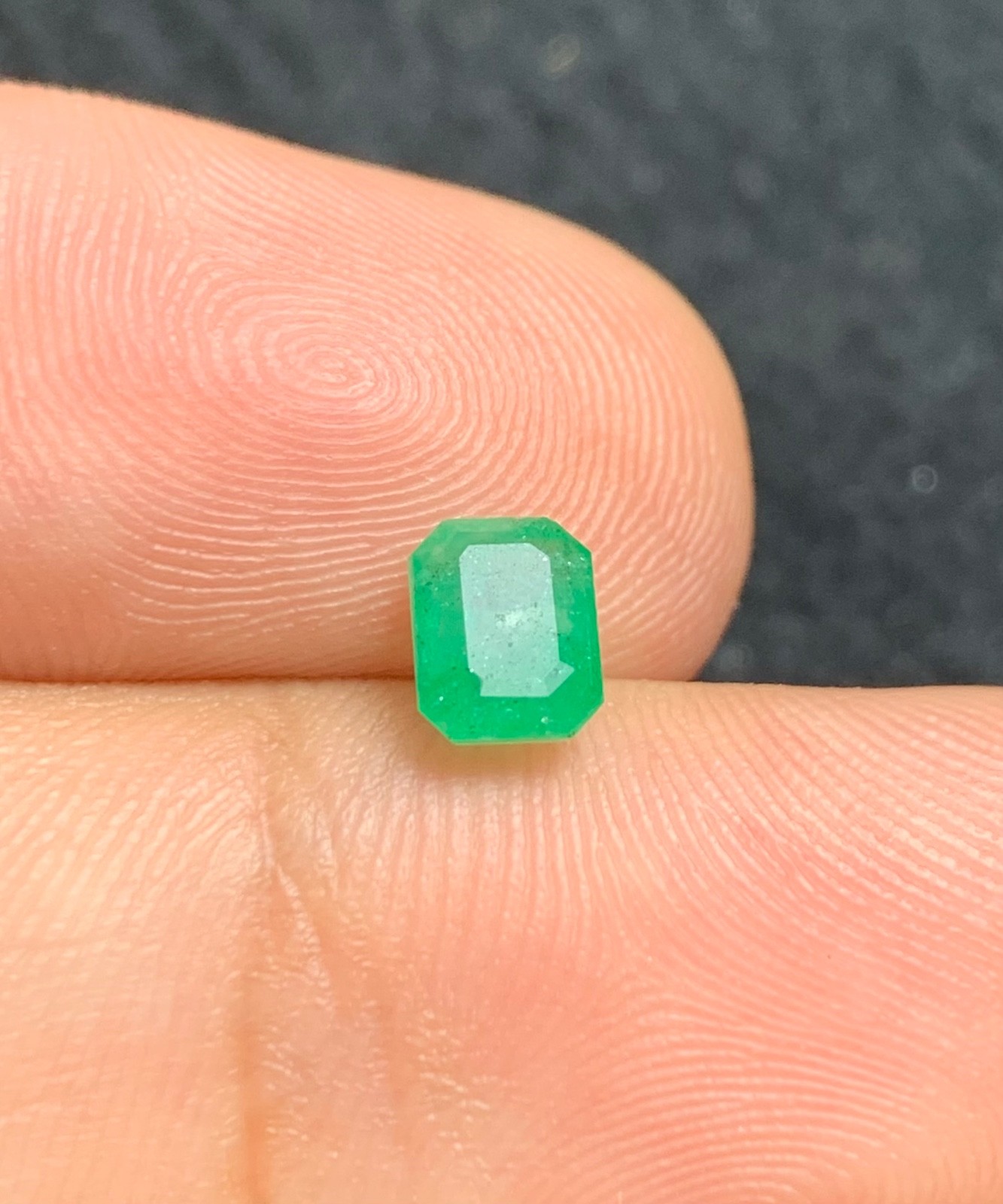 0.75 Ct Natural Faceted Emerald Loose Gemstone from Swat Pakistan.