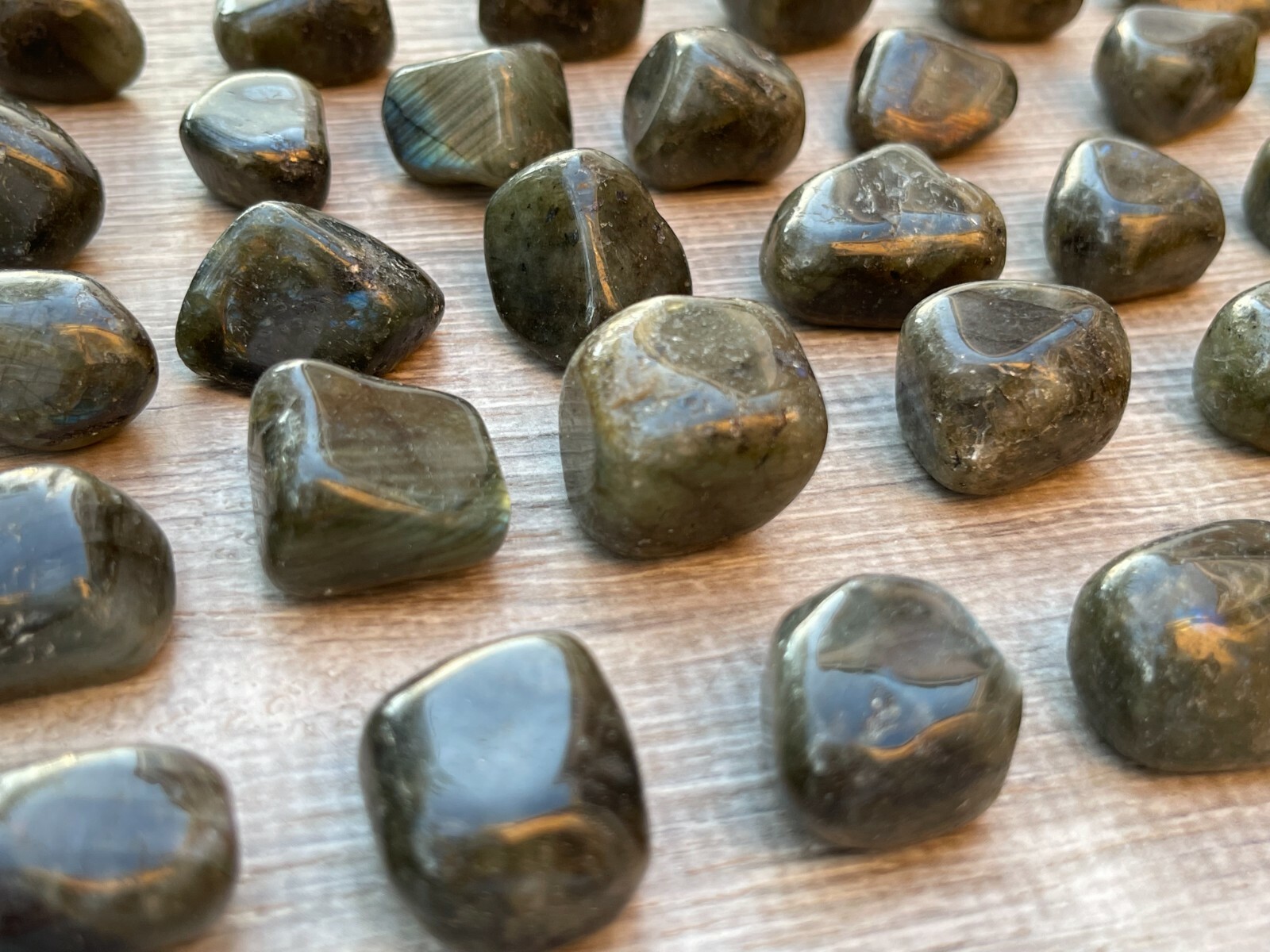 Labradorite Tumbled Stones, 0.75-1 Inch Tumbled Labradorite Stones,Wholesale Lot