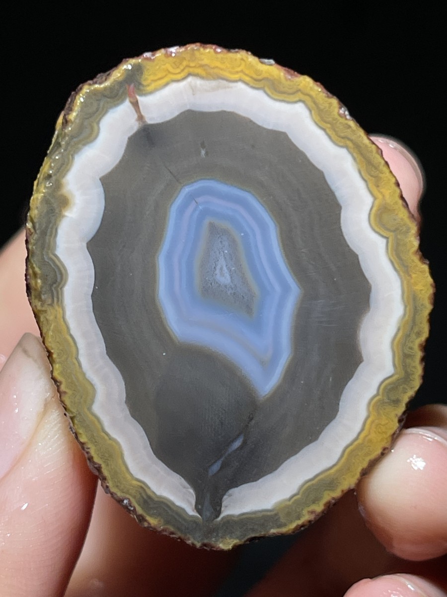1Pair China Natural Warring States Red Agate Geode Crystal Slices 106g A36