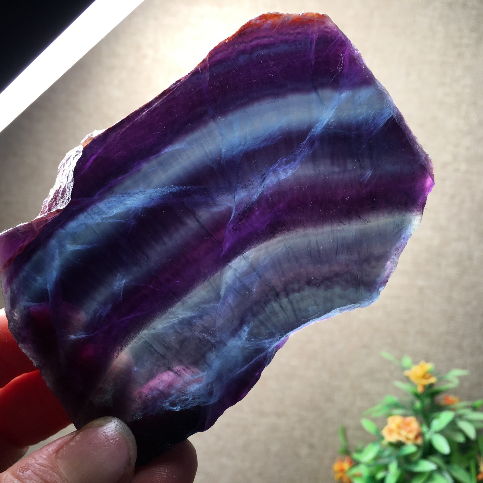173g Natural Fluorite Crystal Rough stone specimens China fb1459