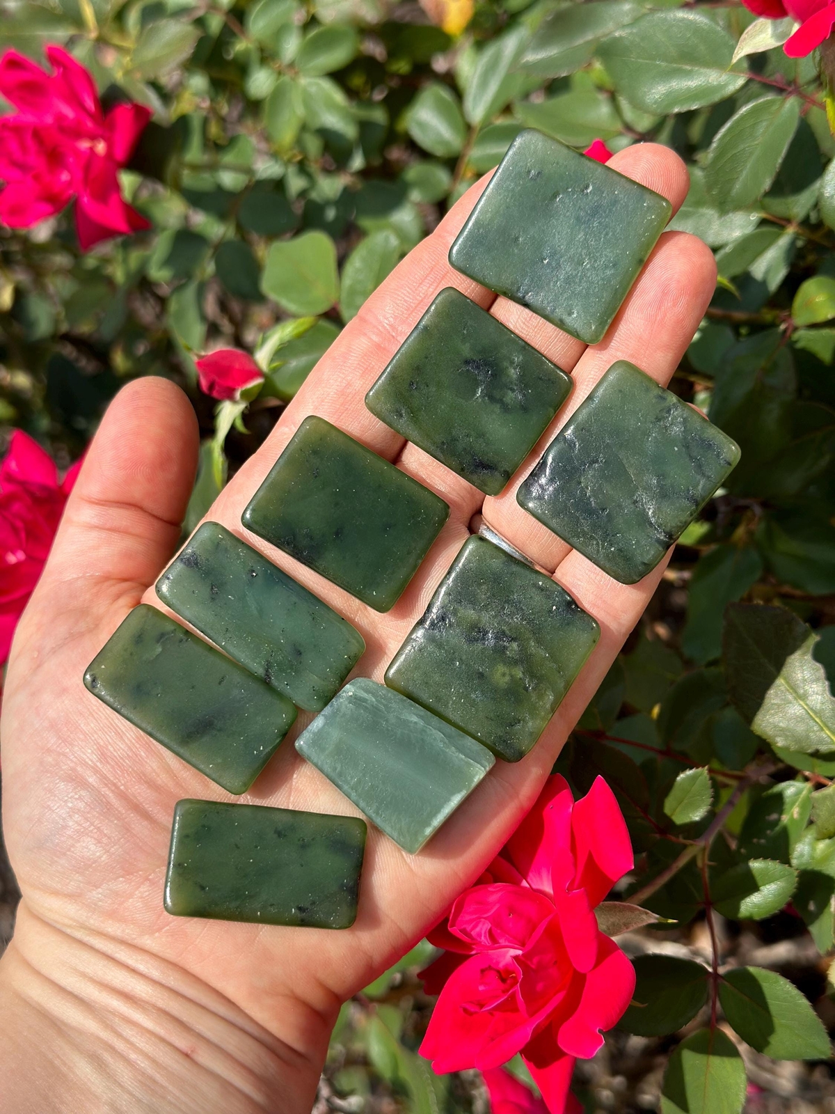 Nephrite Jade Crystal Slice, Natural Nephrite Jade from Siberia
