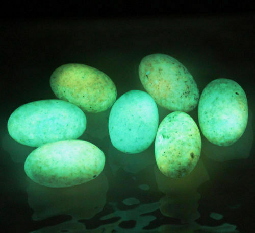 1pc Glow In The Dark Tibetan Wealth God Ancient Luminous Egg Stone Old Dzi Bead