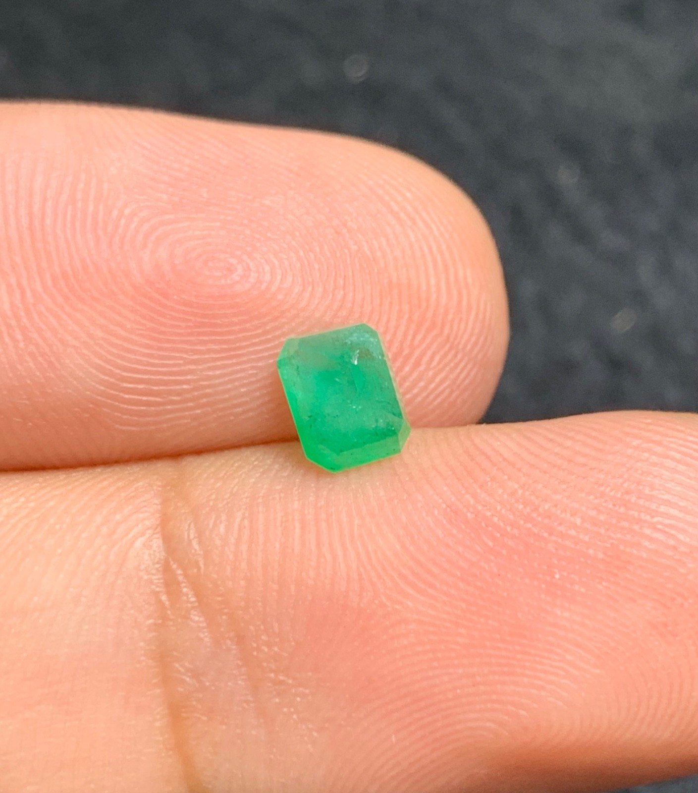 0.75 Ct Natural Faceted Emerald Loose Gemstone from Swat Pakistan.