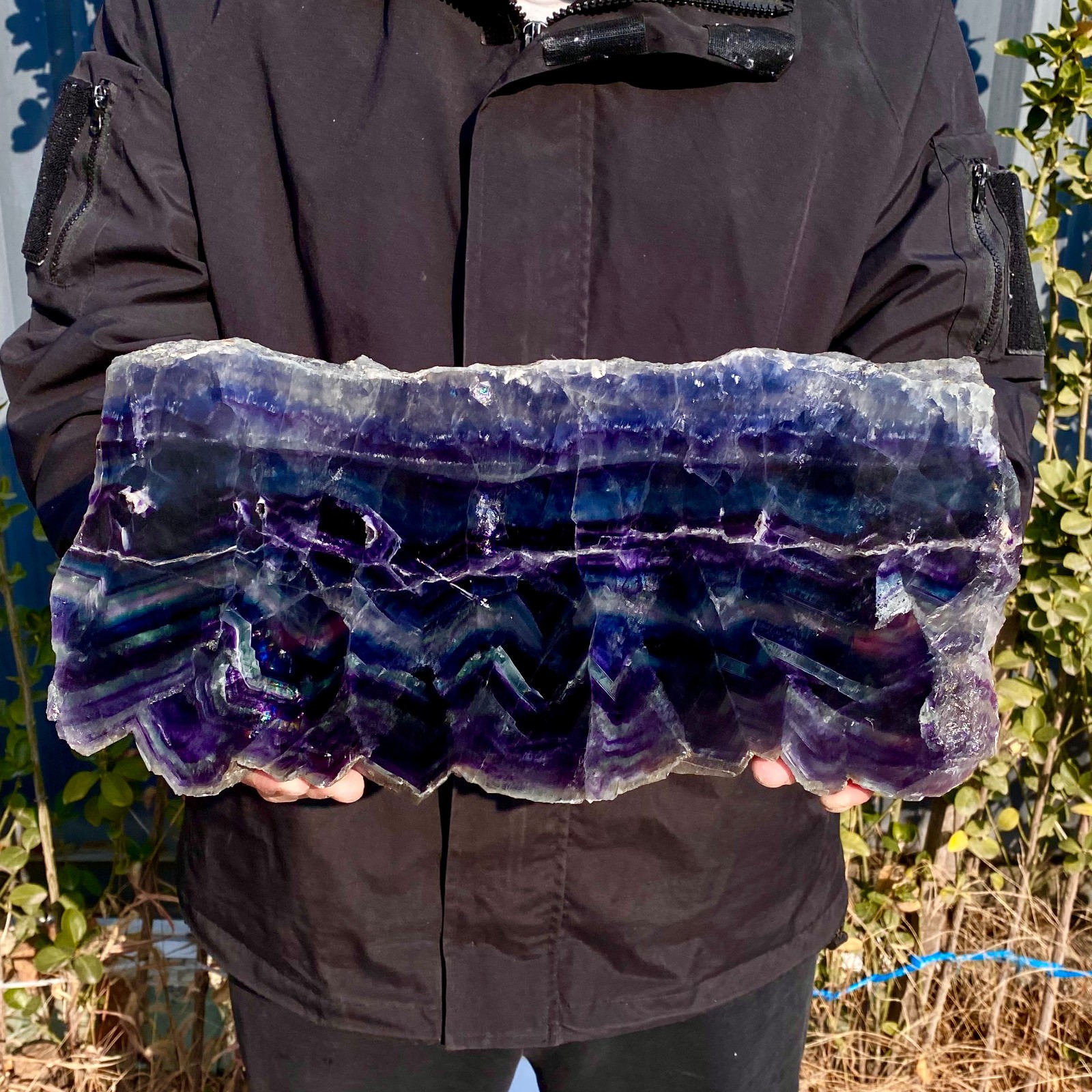 8.6LB Natural and colorful fluorite tablets for crystal therapy and meditation