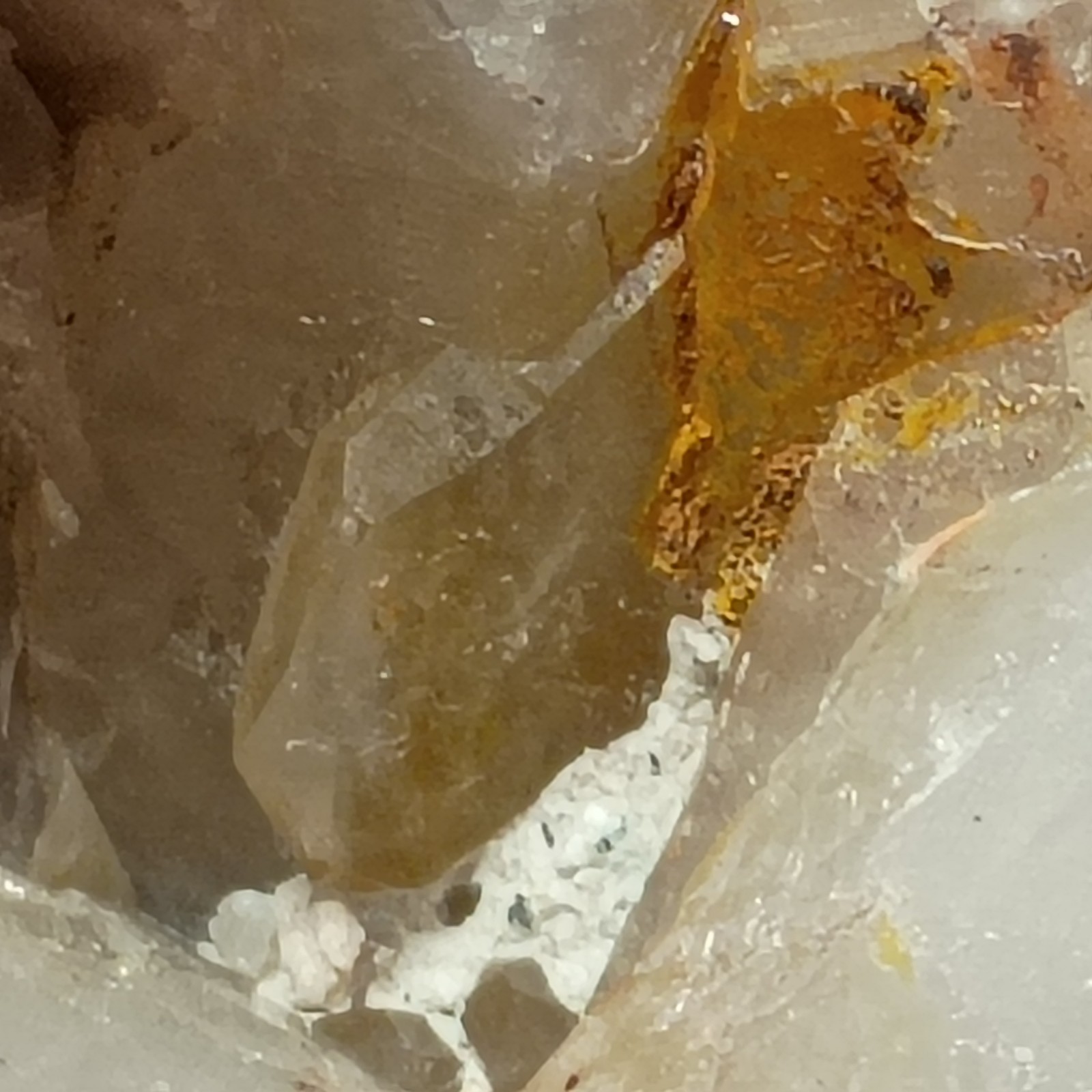 104g Quartz & Massive Topaz Crystal Silver Mines MO Historic Byrd Collection
