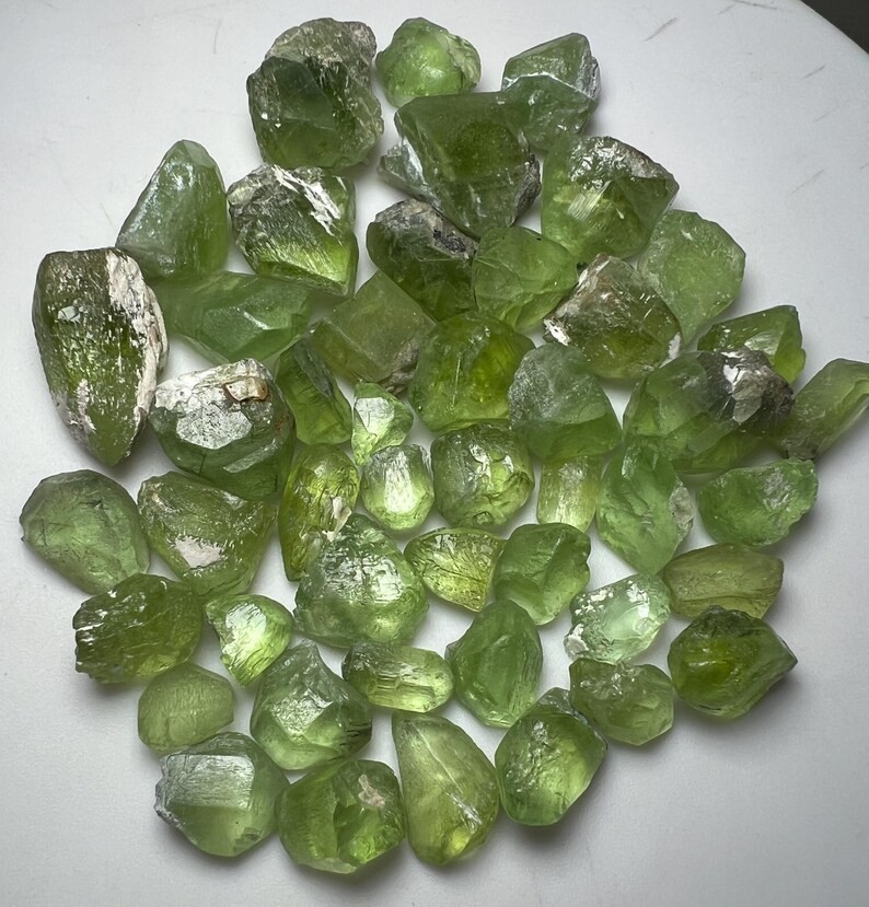 270 Carat Faceted cut Grade Green Peridot Crystals From PAKISTAN