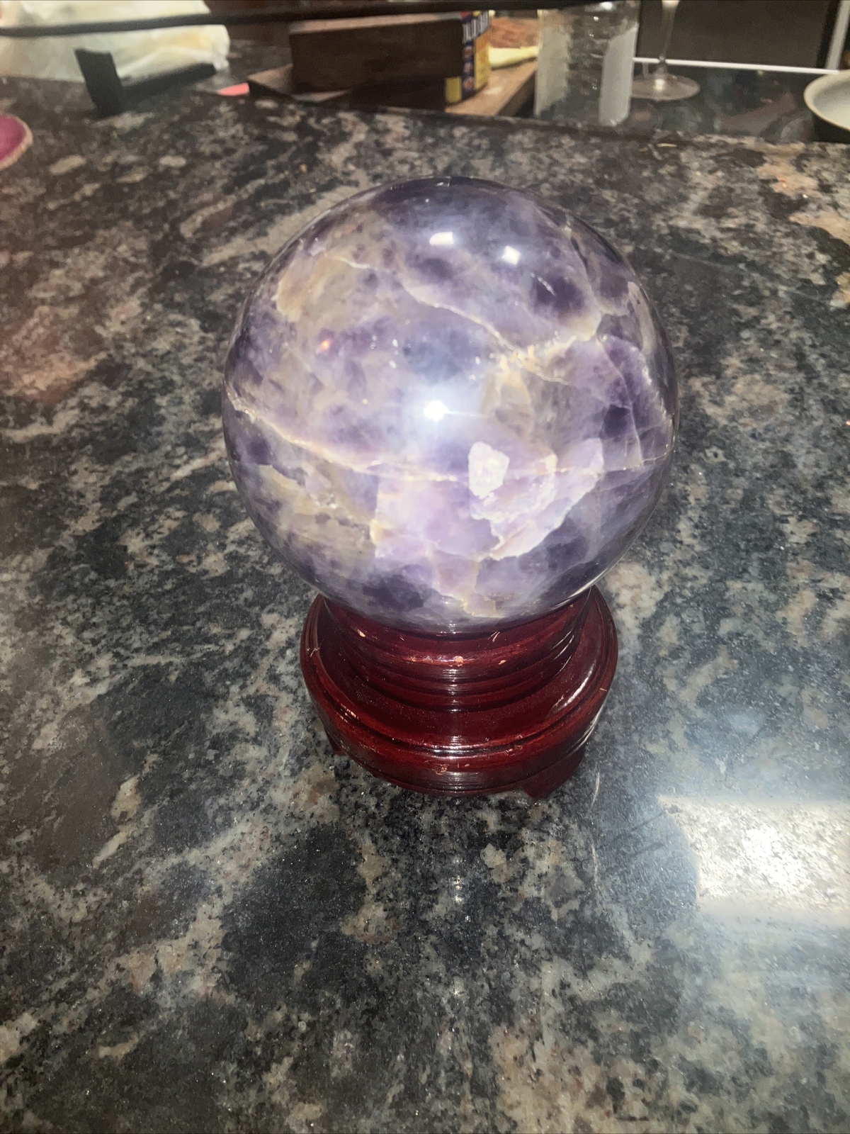 Big Amethyst Smooth With Free Velvet Wood Stand *RARE FOR PRICE*