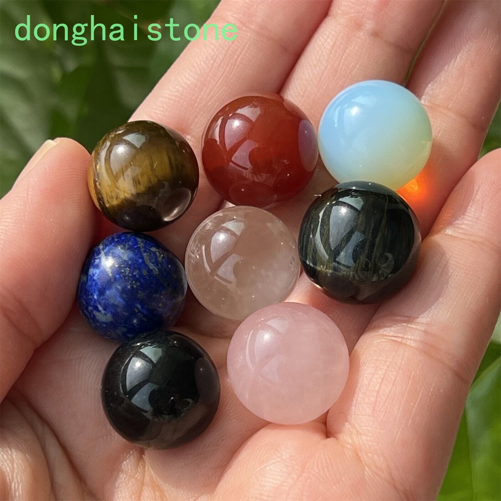 13x Wholesale Natural Mixed sphere quartz crystal ball Palm stone healing 15mm+