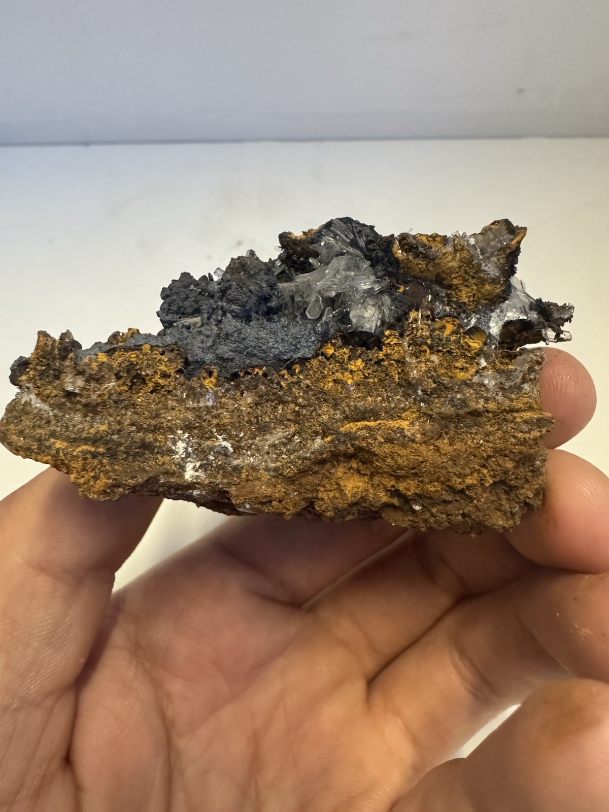 Hemimorphite And Goethite, Santa Eulalia, Mexico, Small Cabinet, 5.0cm
