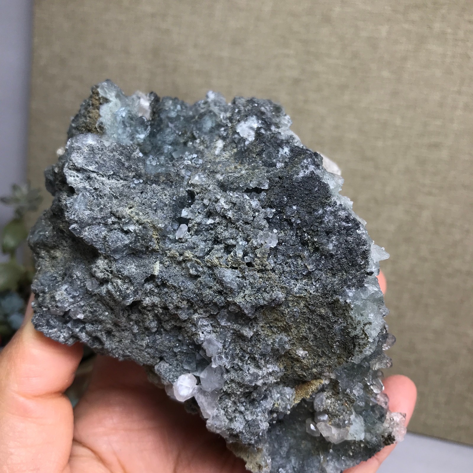 476g NATURAL Green Cubic FLUORITE paragenesis Crystal Cluster Specimen A4780