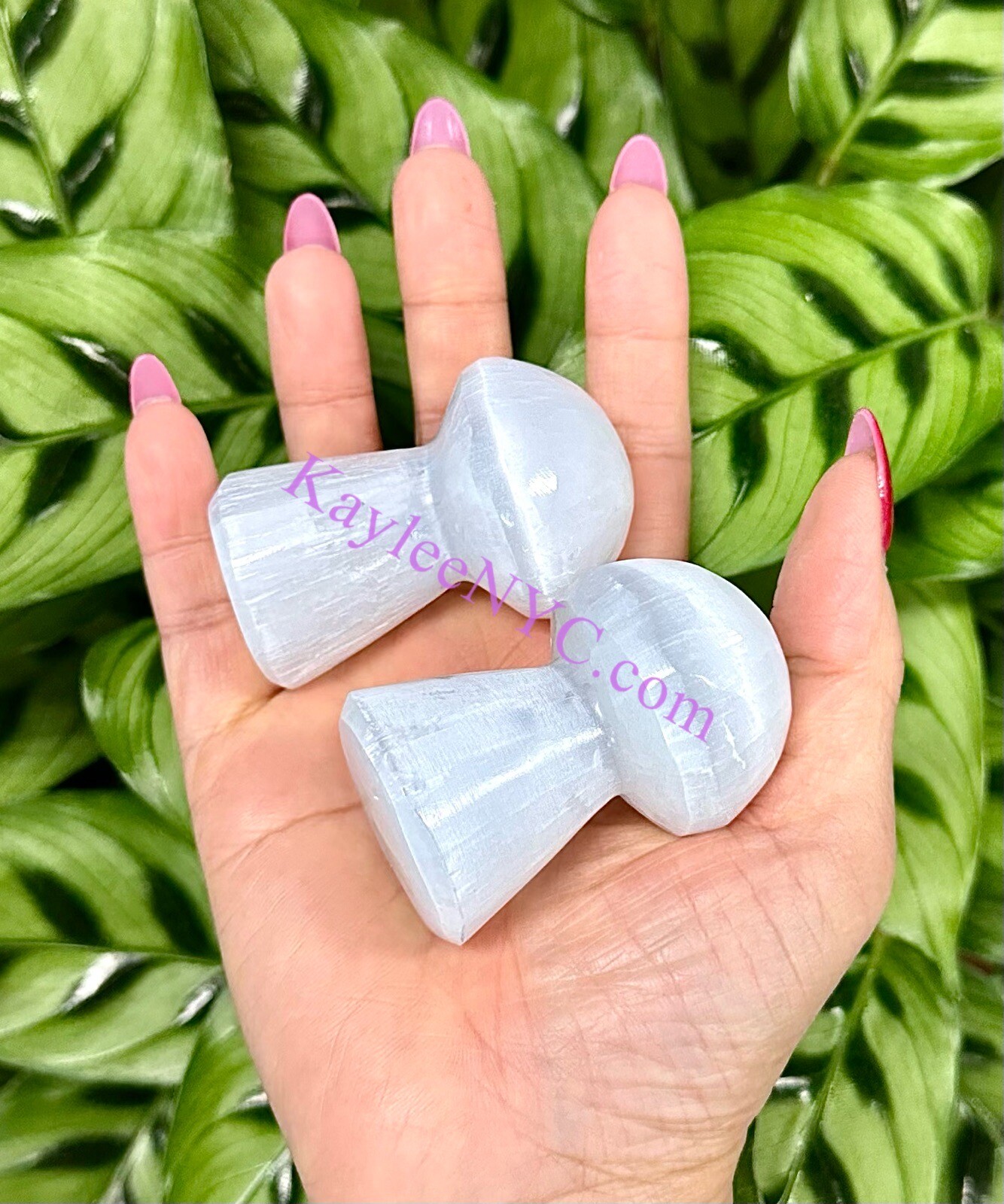 Wholesale Lot 12 PCs Natural Selenite Aka Satin Spar Mushroom Cleansing ~6cm