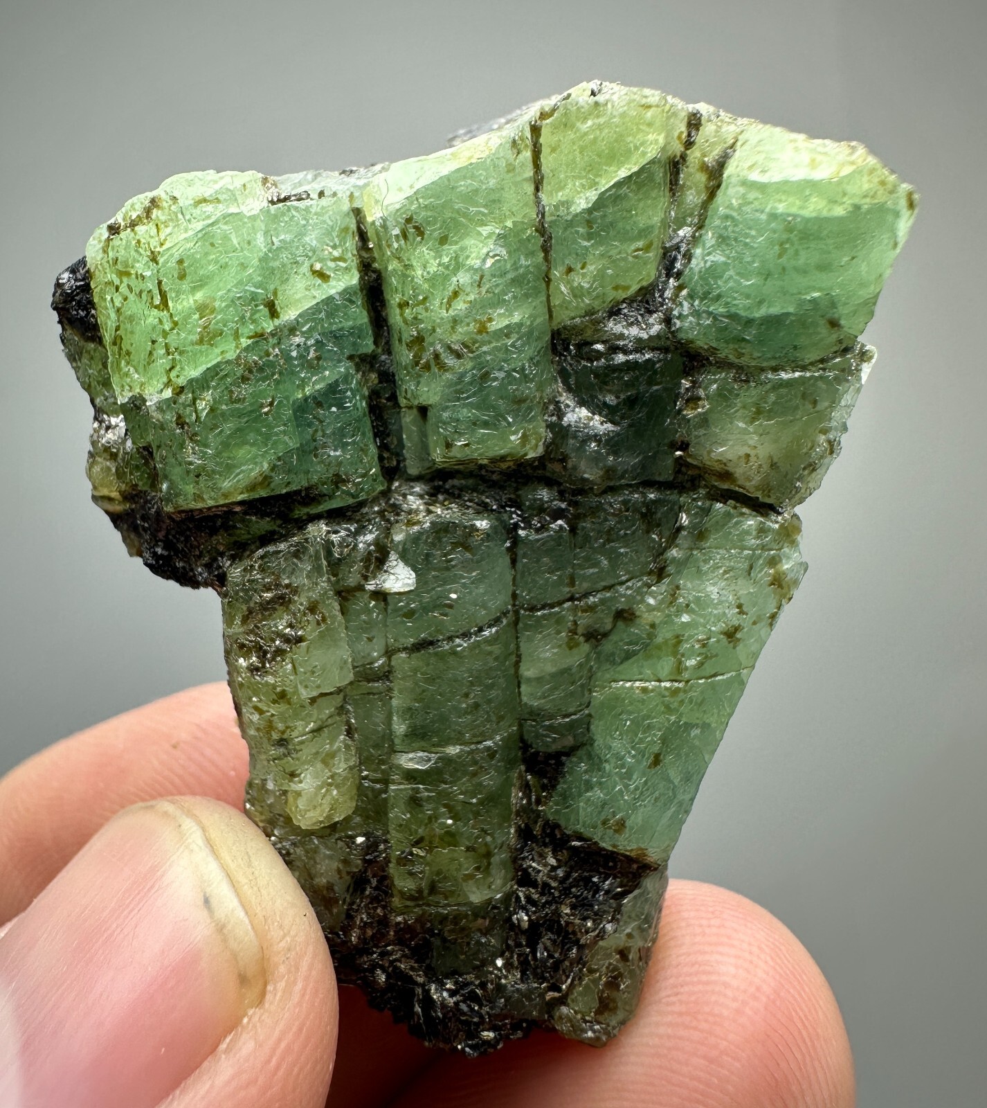 104 Carat Full Terminated Top Green Chitral Emerald Crystals Clusters From @PAK