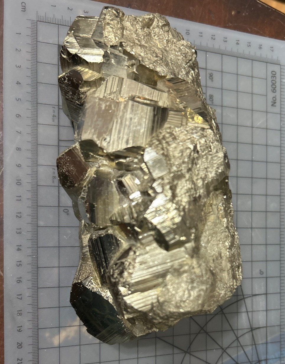 X- Large Peruvian Pyrite Cluster*Octagonal*skeletal*18x10x9 cm* Over 8 Lbs, RARE