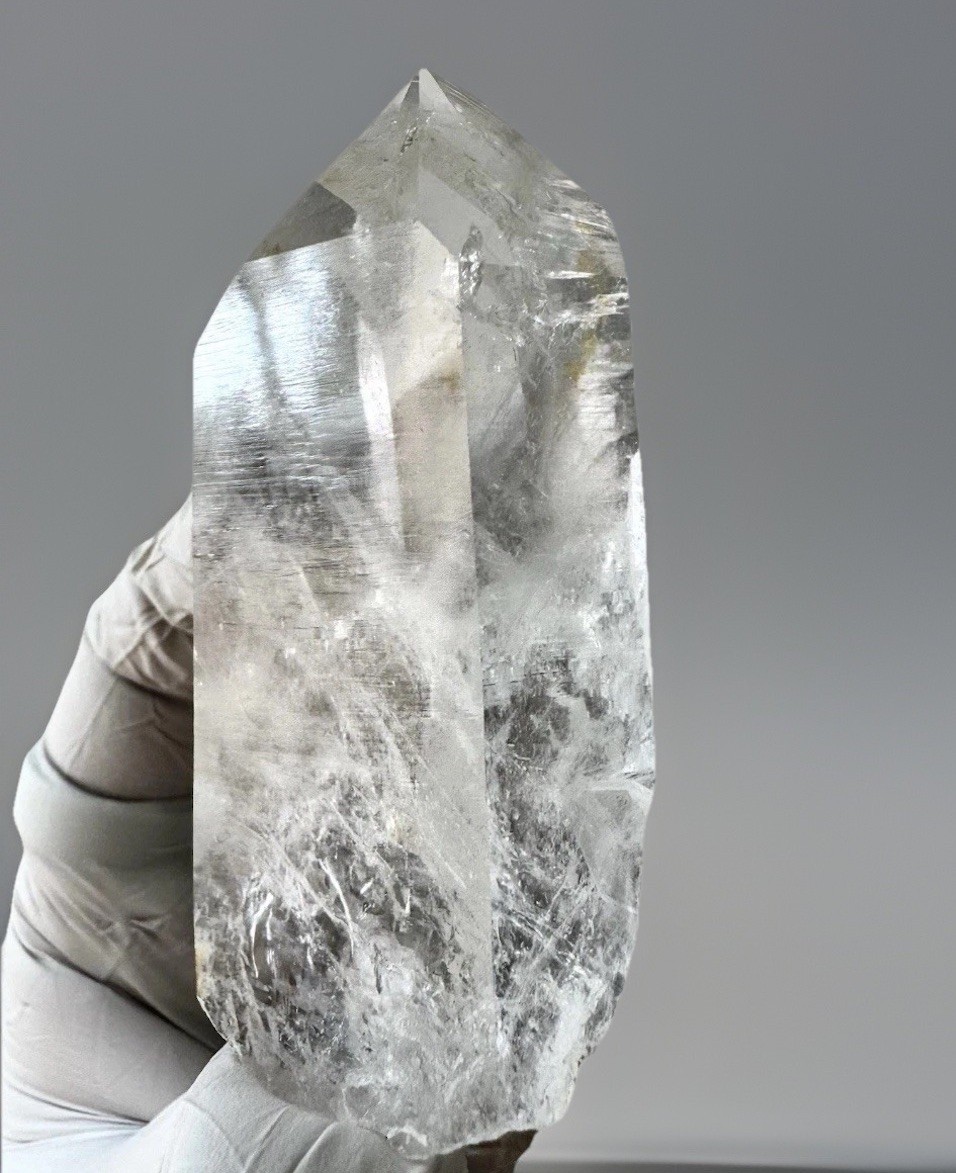 “Ice Window”Hashupi Himalayan Quartz Lemurian Lines High-Clarity Akashic Crystal